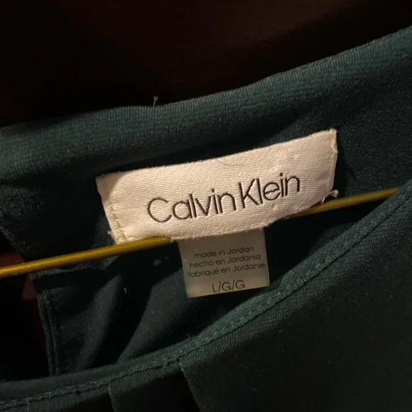 Calvin Klein Green Pleated Blouse - Picture 2 of 3